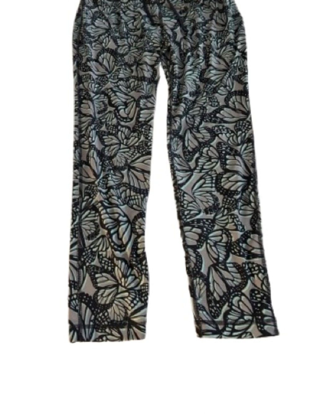 Danskin Butterfly Print Leggings in Mint and Black L